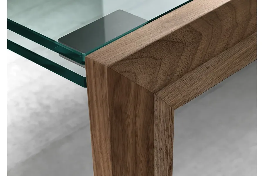 obrazek 2 Luksusowy rozkładany stół z przezroczystego szkła - Tonelli Design