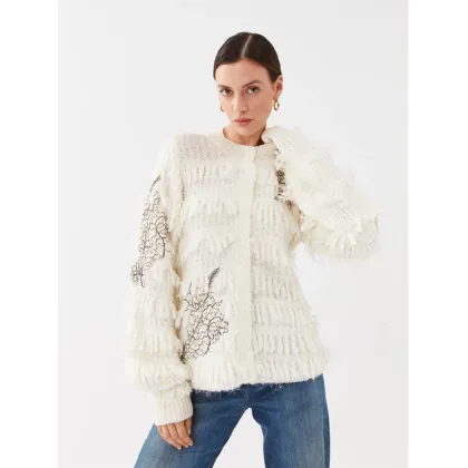 Zdjęcie TWINSET Kardigan 232TP3130 Écru Regular Fit