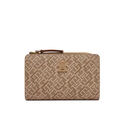Zdjęcie Tommy Hilfiger Duży Portfel Damski Th Monoplay Leather Med 7 Wallet AW0AW17417 Brązowy
