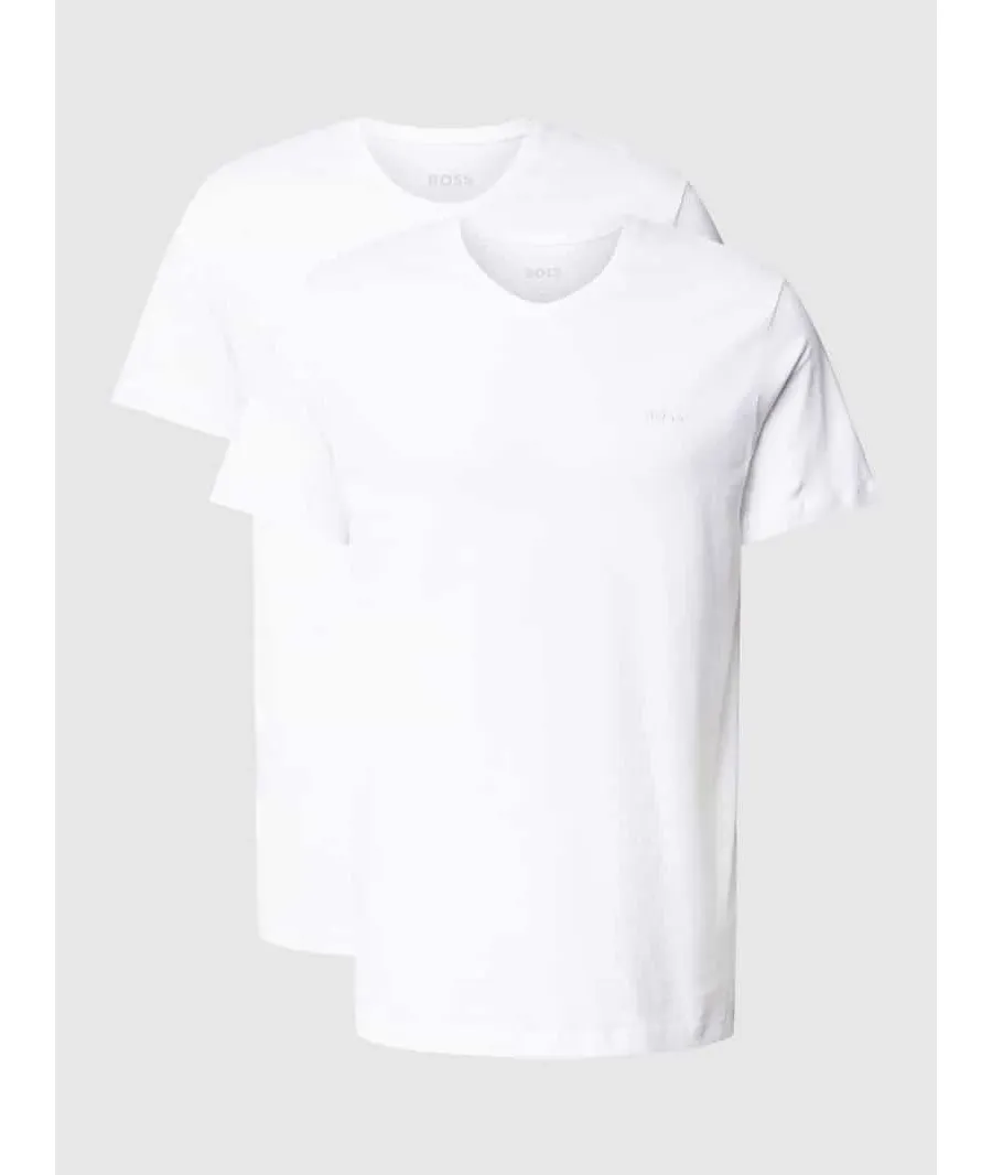 obrazek 1 T-shirt z dekoltem w serek w zestawie 3 szt. model ‘ComfortS’