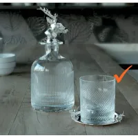 Picture A set of 6 silver-plated brass plates and 6 glasses