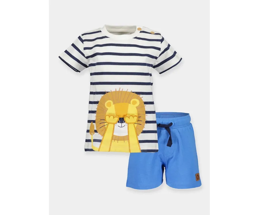 obrazek 1 Blue Seven Komplet t-shirt i spodenki 939023 X Kolorowy Regular Fit