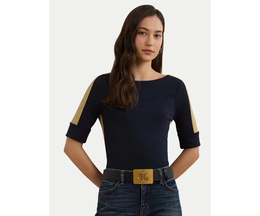 obrazek 1 LAUREN RALPH LAUREN Bluzka 200963099001 Granatowy Slim Fit