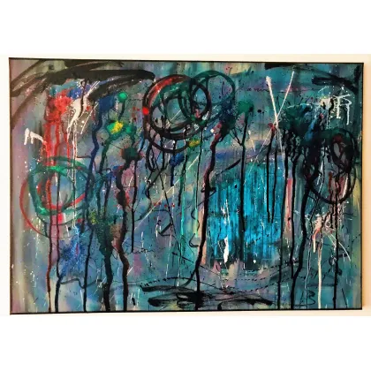 Zdjęcie Azure breeze, mixed media na płótnie