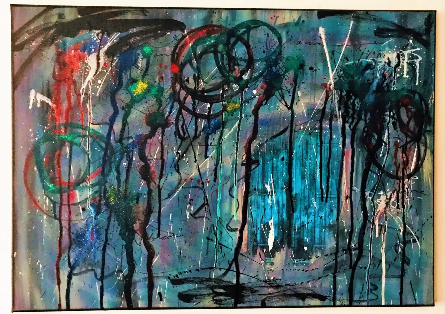 obrazek 1 Azure breeze, mixed media na płótnie