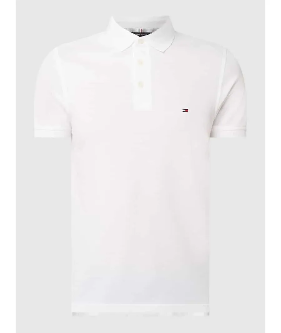 obrazek 1 Tommy Hilfiger Polo 1985 MW0MW17771 Biały Slim Fit