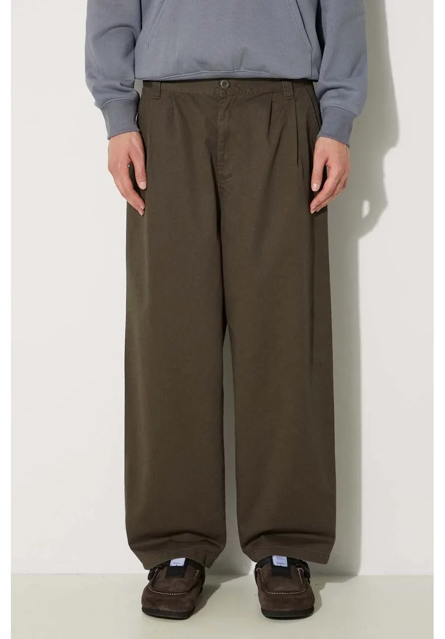 obrazek 1 Carhartt WIP spodnie bawełniane Merrick Pant kolor zielony proste I033759.96406