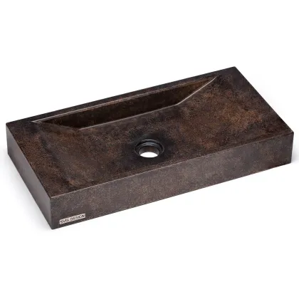 Zdjęcie Prestiżowa umywalka 60 cm SIRIUS BASIC – DARK STONE, niebieski, ochra i czarny, lakier matowy