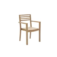 Zdjęcie Piękne minimalistyczne krzesło do ogrodu z drewna tekowego