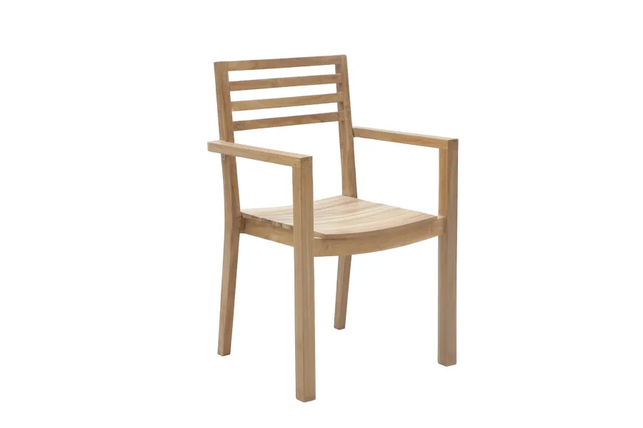 obrazek 1 Piękne minimalistyczne krzesło do ogrodu z drewna tekowego