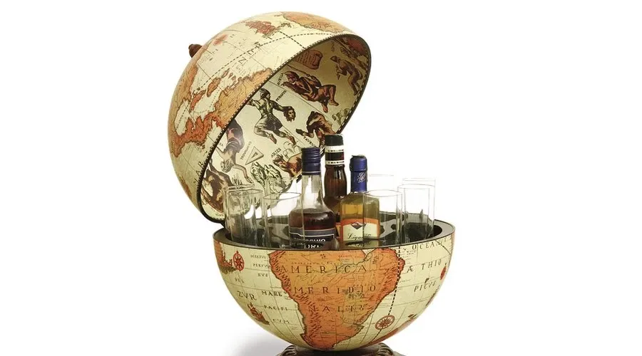 picture 2 Zoffoli Interno 40 cm Safari desk globe with drinks cabinet