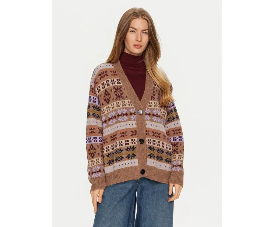 obrazek 1 Weekend Max Mara Kardigan Eccelso 2425346062 Brązowy Relaxed Fit