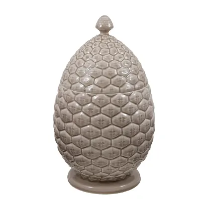 Zdjęcie Wzorzysty zamykany pojemnik ceramiczny - Bordallo Pinheiro