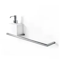 Zdjęcie Stylowy uchwyt na ręczniki z dozownikiem na mydło w płynie do łazienki – 3SC