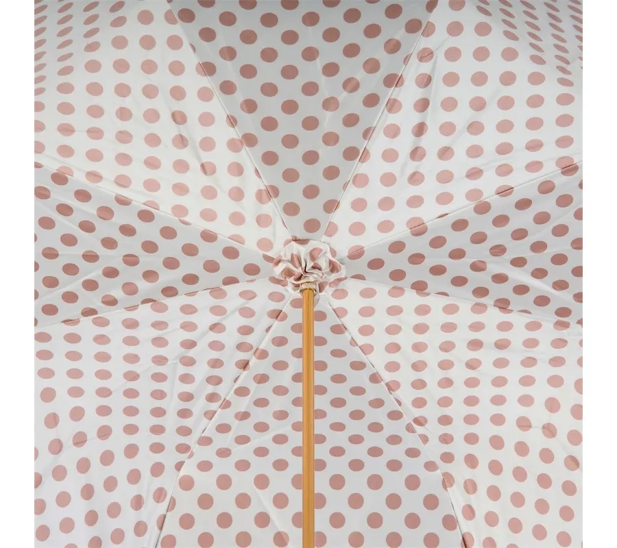 obrazek 5 Elegancki parasol damski w kolorach brązu w kropki – Pasotti