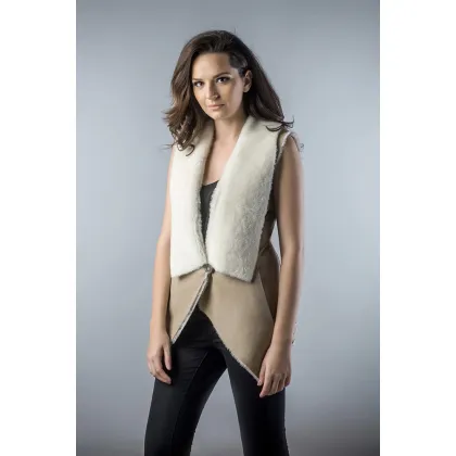 Picture Elegant women's lambskin vest - A&A Vesa