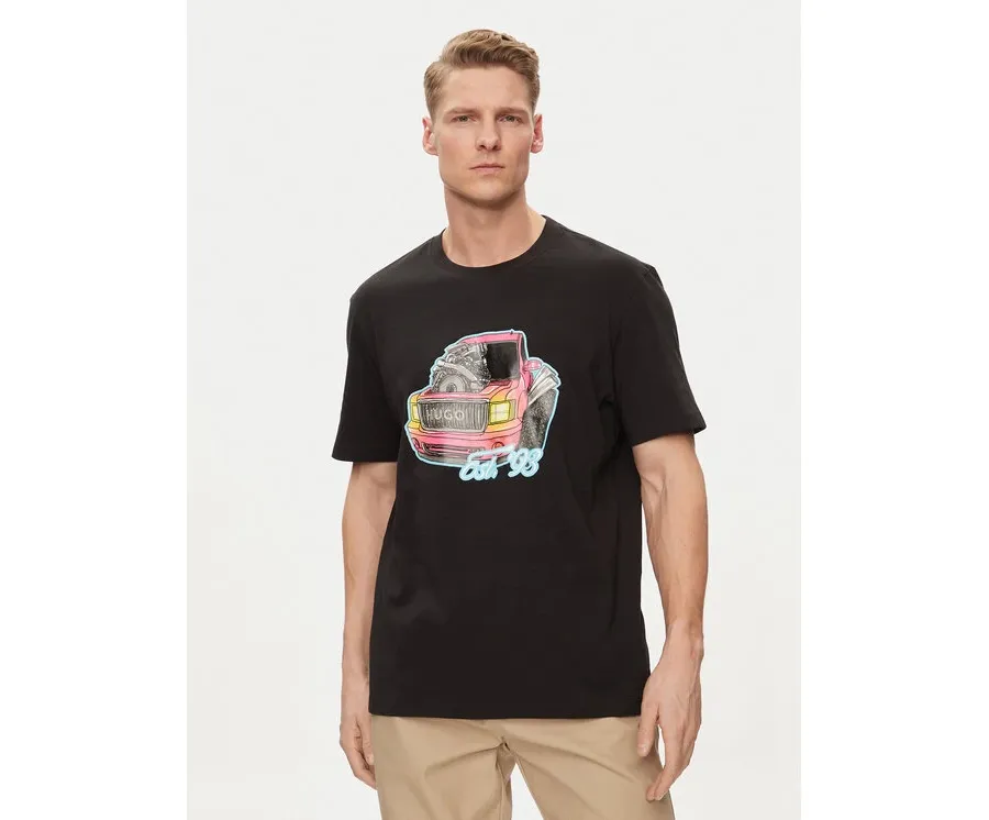 obrazek 1 Hugo T-Shirt Damotoro 50514092 Czarny Relaxed Fit HUGO