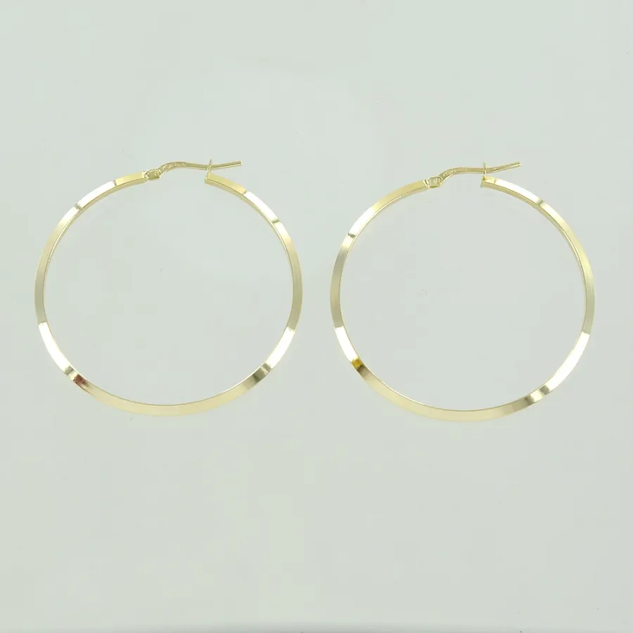 obrazek 5 Duże włoskie kolczyki koła z żółtego złota