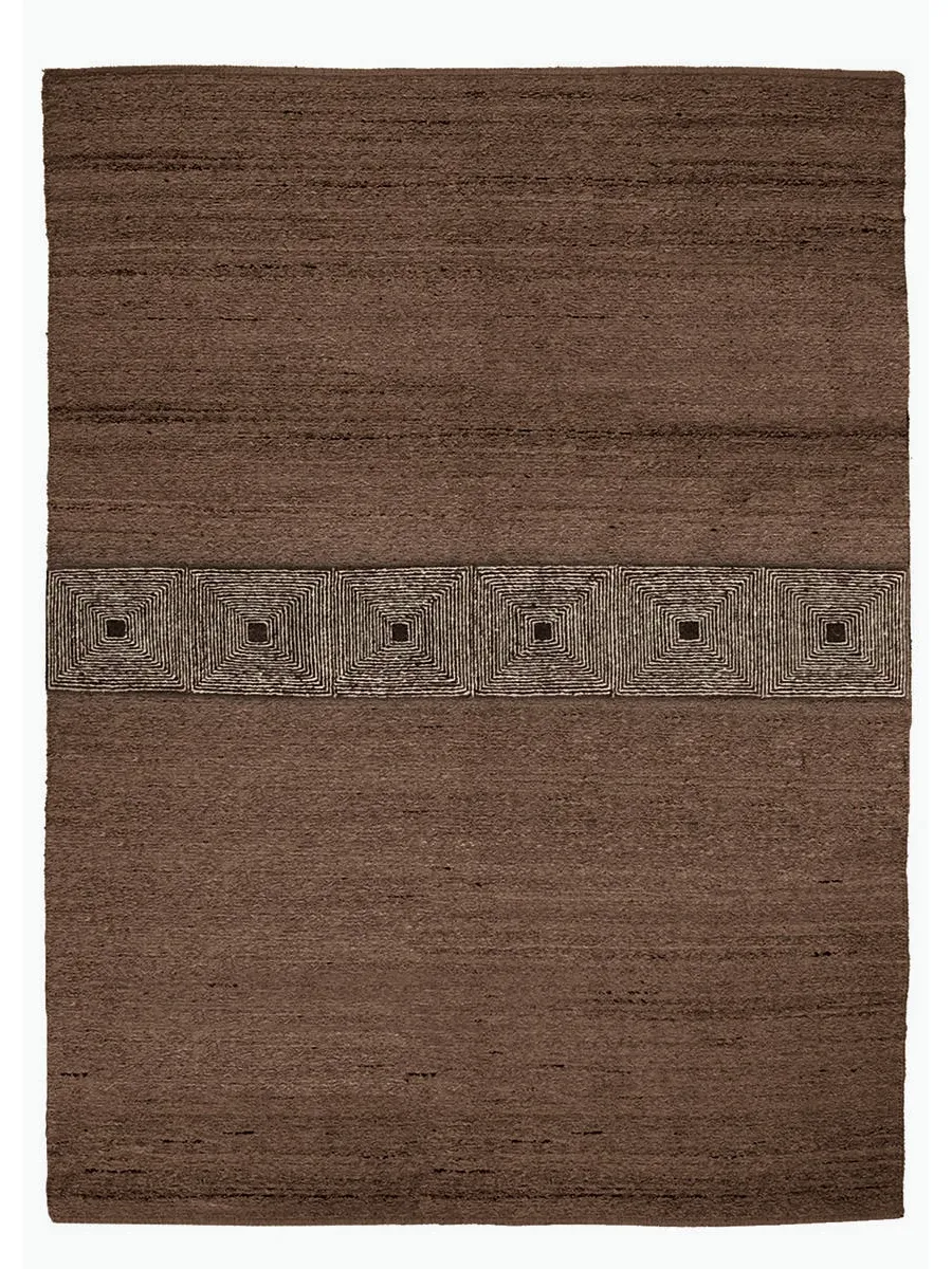 obrazek 1 Wełniany geometryczny dywan w kolorze brązowym - Sartori Rugs