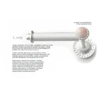 Picture Stylish Brass Dotted Toilet Paper Holder with Rose Quartz Cabochon - Il Paralume Marina