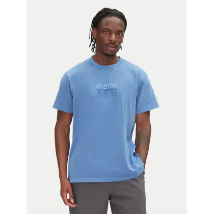 Zdjęcie G-Star Raw T-Shirt Multi Logo D26049-C756 Niebieski Loose Fit
