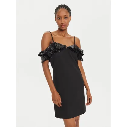 Zdjęcie ViCOLO Sukienka koktajlowa TS0352 Czarny Regular Fit