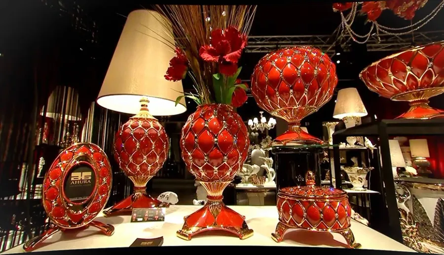 obrazek 2 Ceramiczna lampa wykończona w brązie