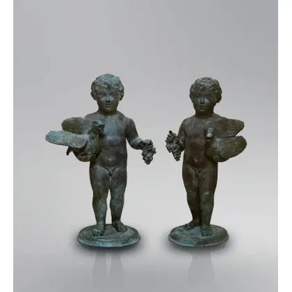 Picture Bronze sculptures of the Putti couple from the House of Vettii in Pompeii, 2 pieces - Fonderia Artistica Ruocco