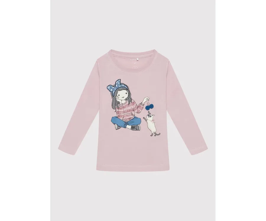 obrazek 1 NAME IT Bluzka 13198273 Fioletowy Regular Fit