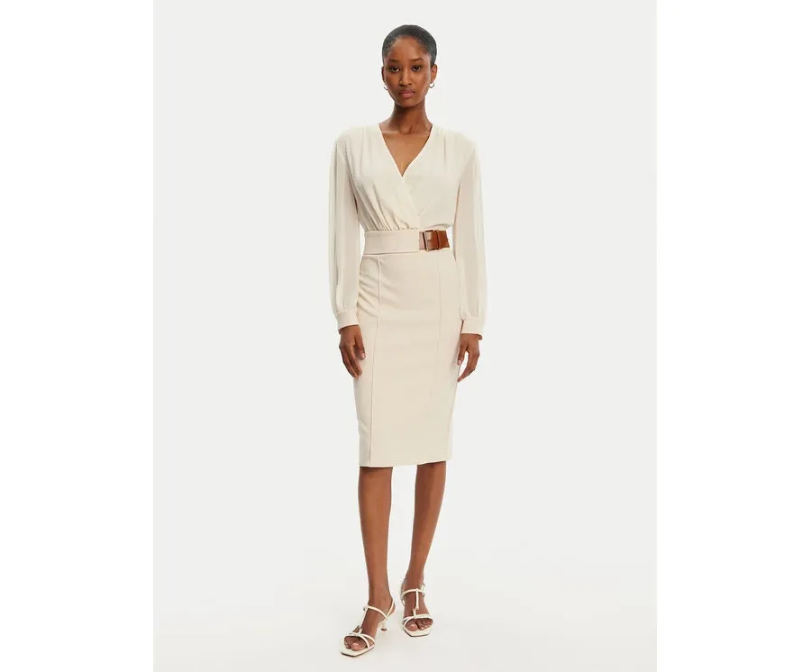 obrazek 1 Rinascimento Sukienka koktajlowa CFC0122954003 Écru Regular Fit