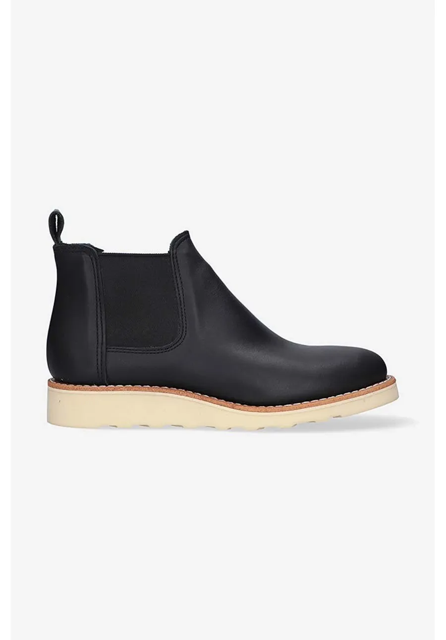 obrazek 1 Red Wing sztyblety skórzane damskie kolor czarny na płaskim obcasie 3444.Classic-Black