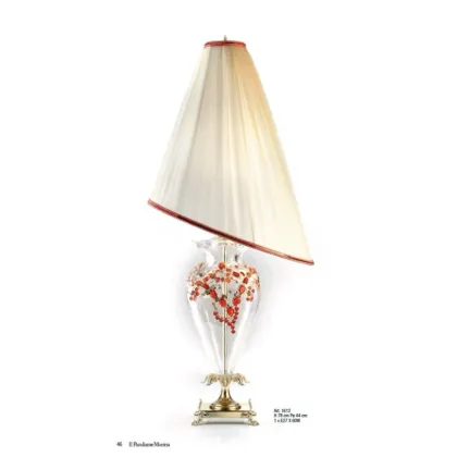 Zdjęcie Lampa z wazonem i czerwoną dekoracją ze ściętym kloszem – Il Paralume Marina