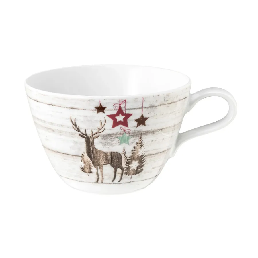 obrazek 1 Piękna porcelanowa filiżanka do kawy zdobiona świątecznym motywem - Seltmann Weiden