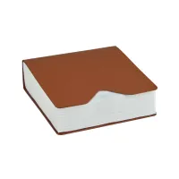Picture Designer leather tissue holder in golden brown color