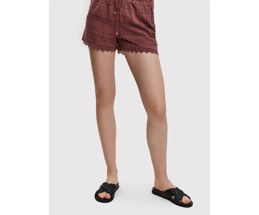 obrazek 1 Vero Moda Szorty materiałowe Honey 10190155 Bordowy Regular Fit