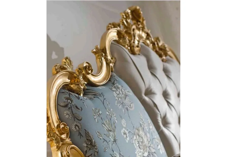 obrazek 2 Luksusowe łóżko Diamante 180x200cm z Włoch z tkaniną w kwiatki - Casa + 39