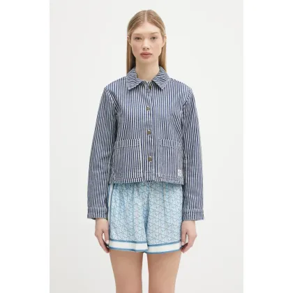 Zdjęcie A.P.C. kurtka jeansowa Veste Frida kolor granatowy przejściowa COHHG.F32006