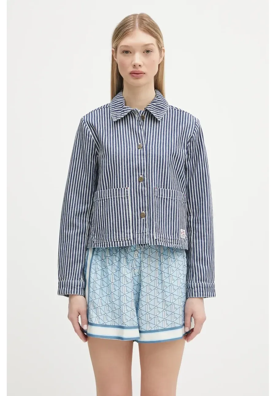 obrazek 1 A.P.C. kurtka jeansowa Veste Frida kolor granatowy przejściowa COHHG.F32006
