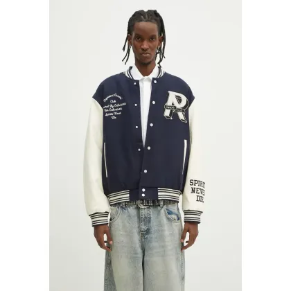 Zdjęcie Represent kurtka bomber wełniana Owners Club Varsity Jacket kolor granatowy przejściowa oversize MLM100231.11