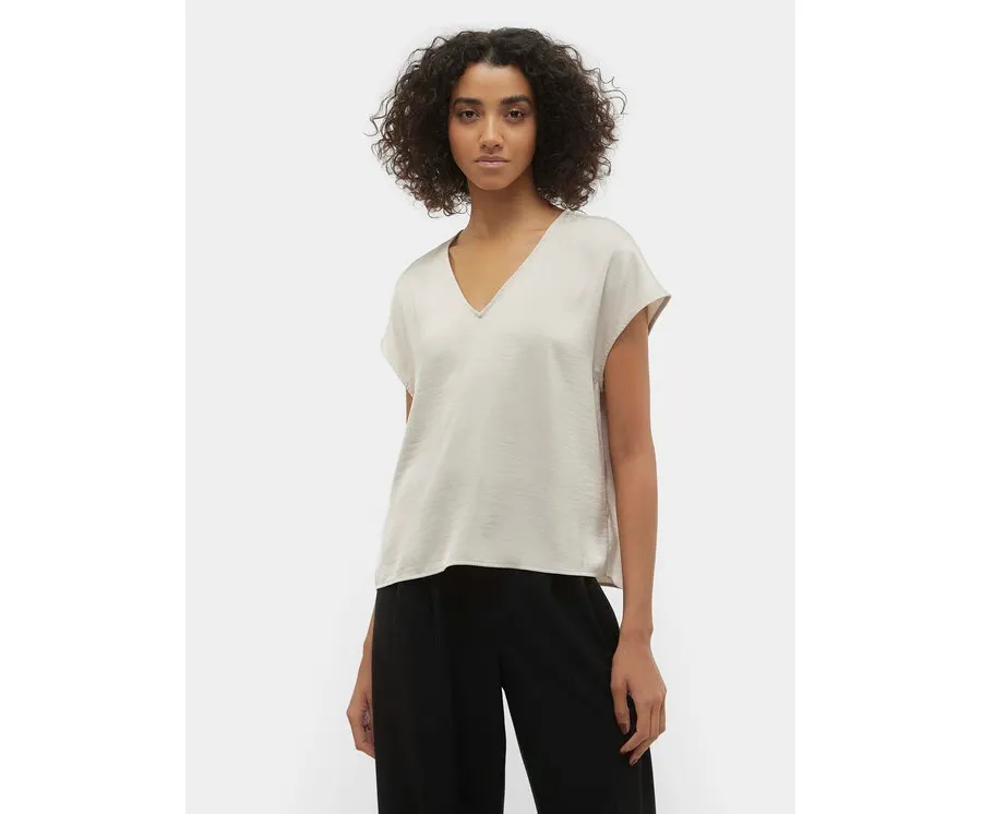 obrazek 1 Vero Moda T-Shirt Marys Dana 10300421 Écru Regular Fit