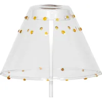 Picture Glass lampshade for the Swap lamp with small yellow dots