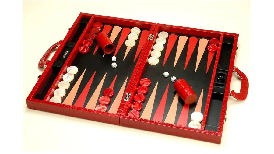 obrazek 2 Stylowy ręcznie wykonany zestaw do Backgammon