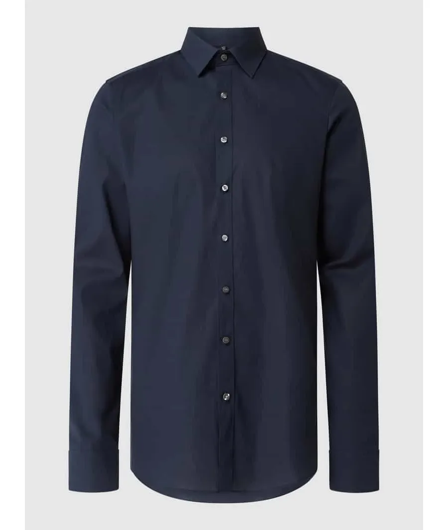 obrazek 1 Koszula biznesowa o kroju slim fit z popeliny z bardzo długim rękawem