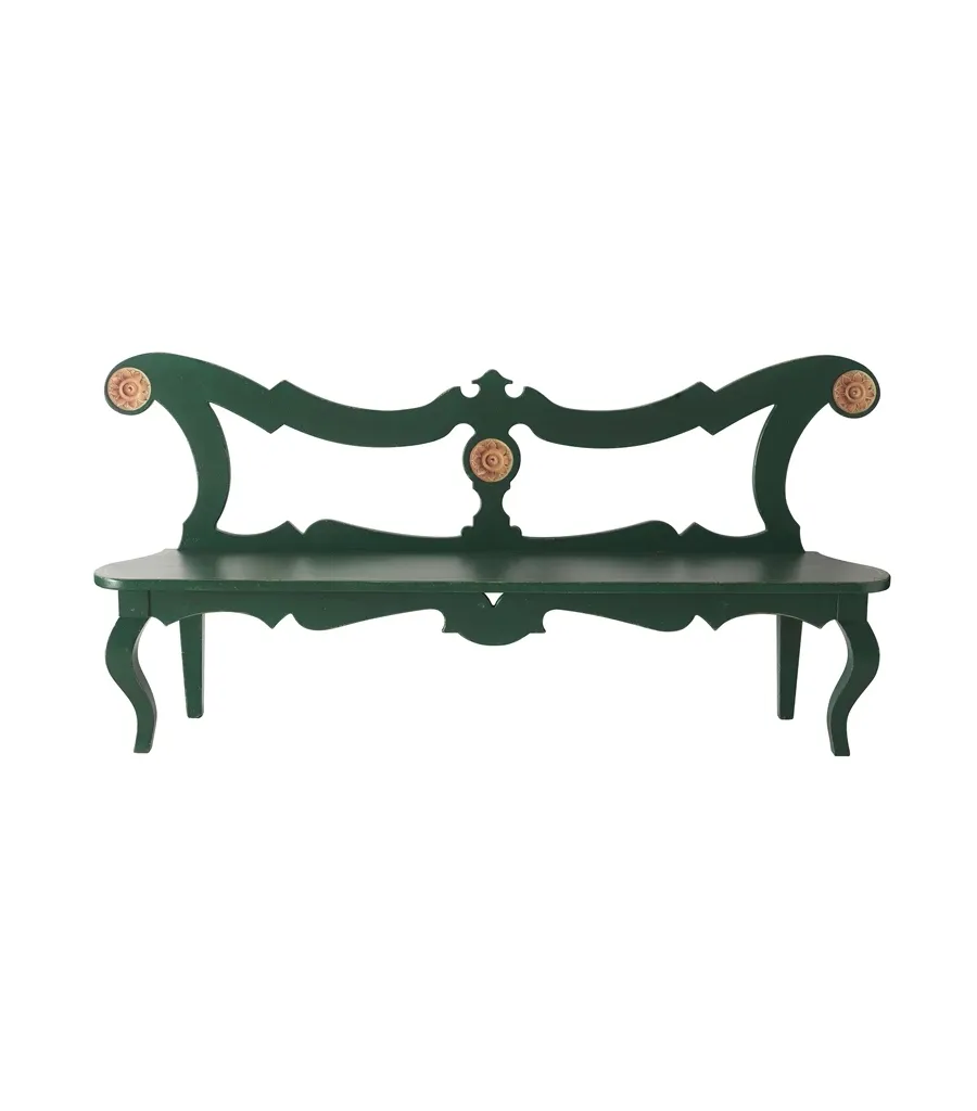 obrazek 2 Włoska ławka z zaokrąglonymi nogami w stylu Art Nouveau