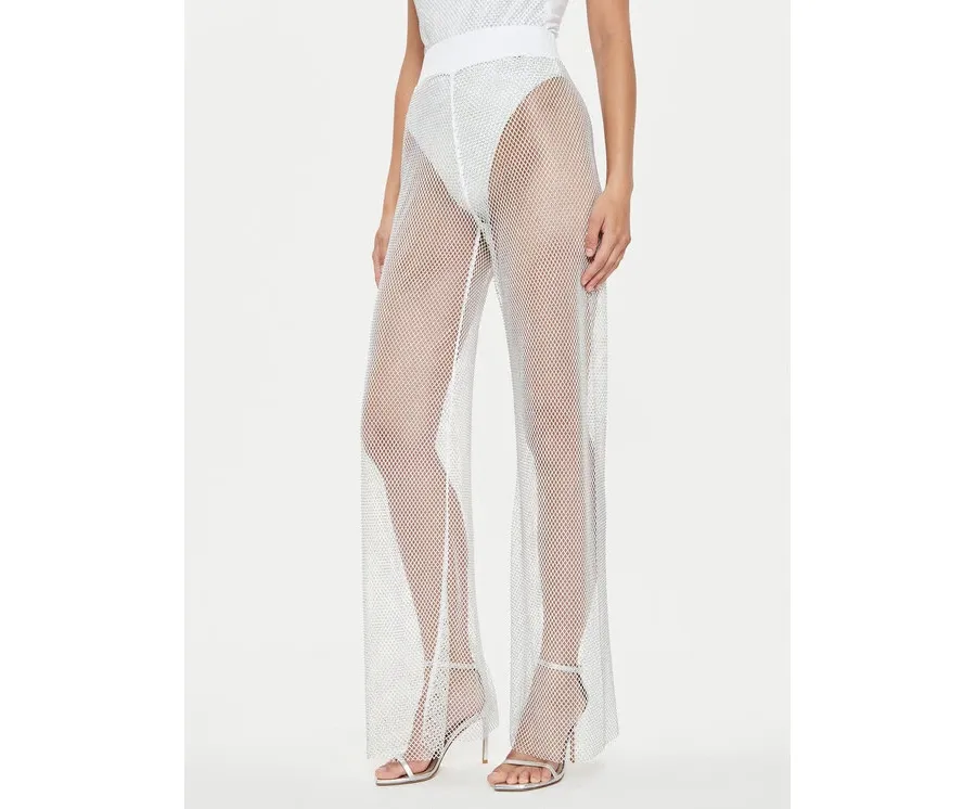obrazek 1 Guess Spodnie materiałowe E4YB00 KCDW0 Biały Relaxed Fit