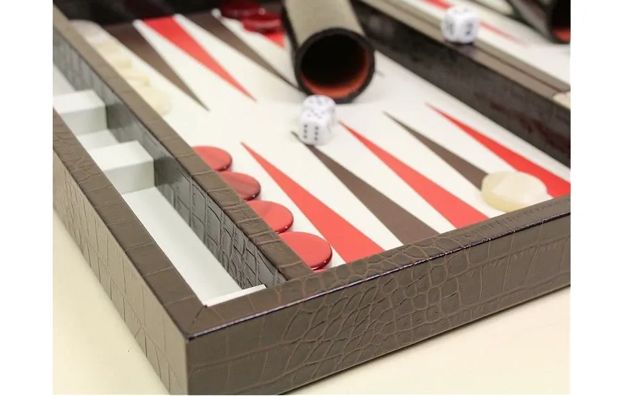 obrazek 2 Luksusowy zestaw do partii w Backgammon