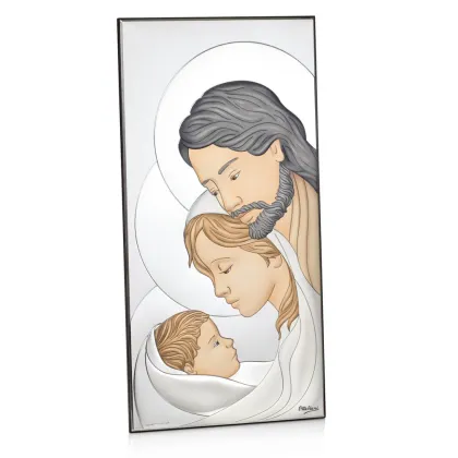 Zdjęcie Wyjątkowa kolorowa ikona Świętej Rodziny 18×36 cm