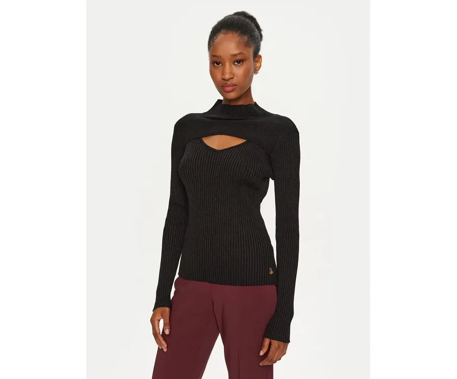 obrazek 1 ARTIGLI Sweter ACMA000070 Czarny Slim Fit