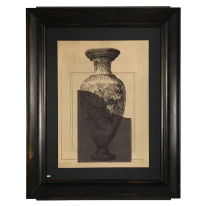 Picture A beautiful print depicting a vase with a rose H.103xL.83xP.5 cm