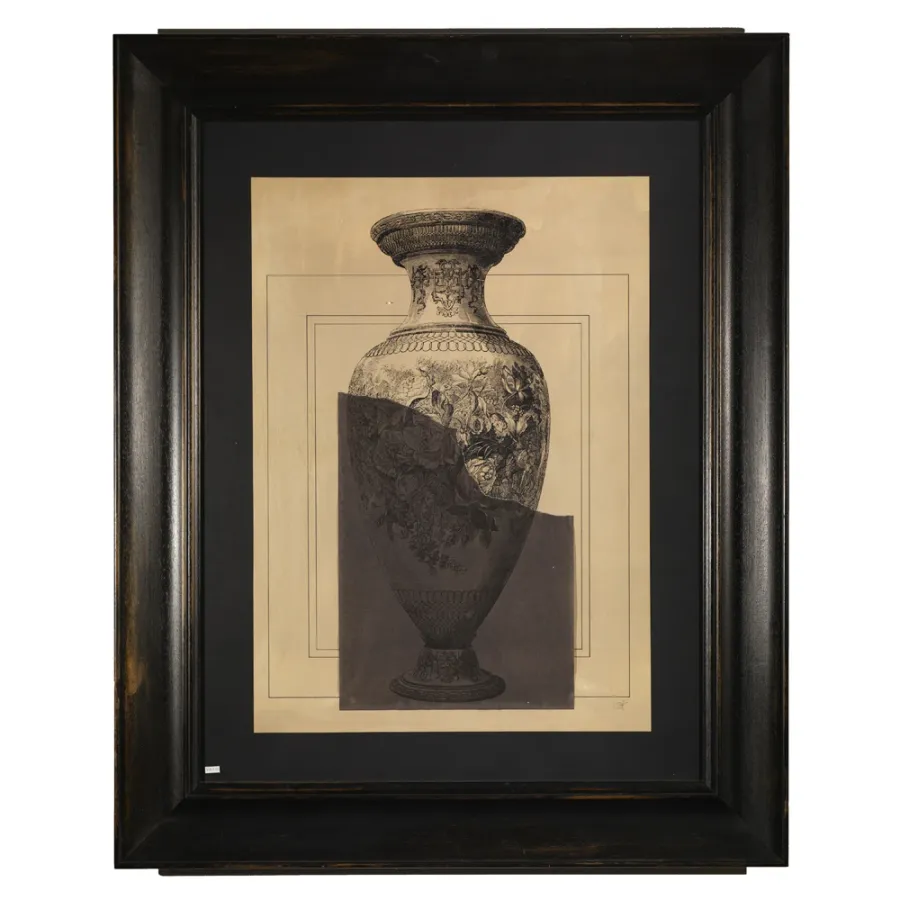 obrazek 1 Piękny nadruk przedstawiający wazon z różą H.103xL.83xP.5 cm